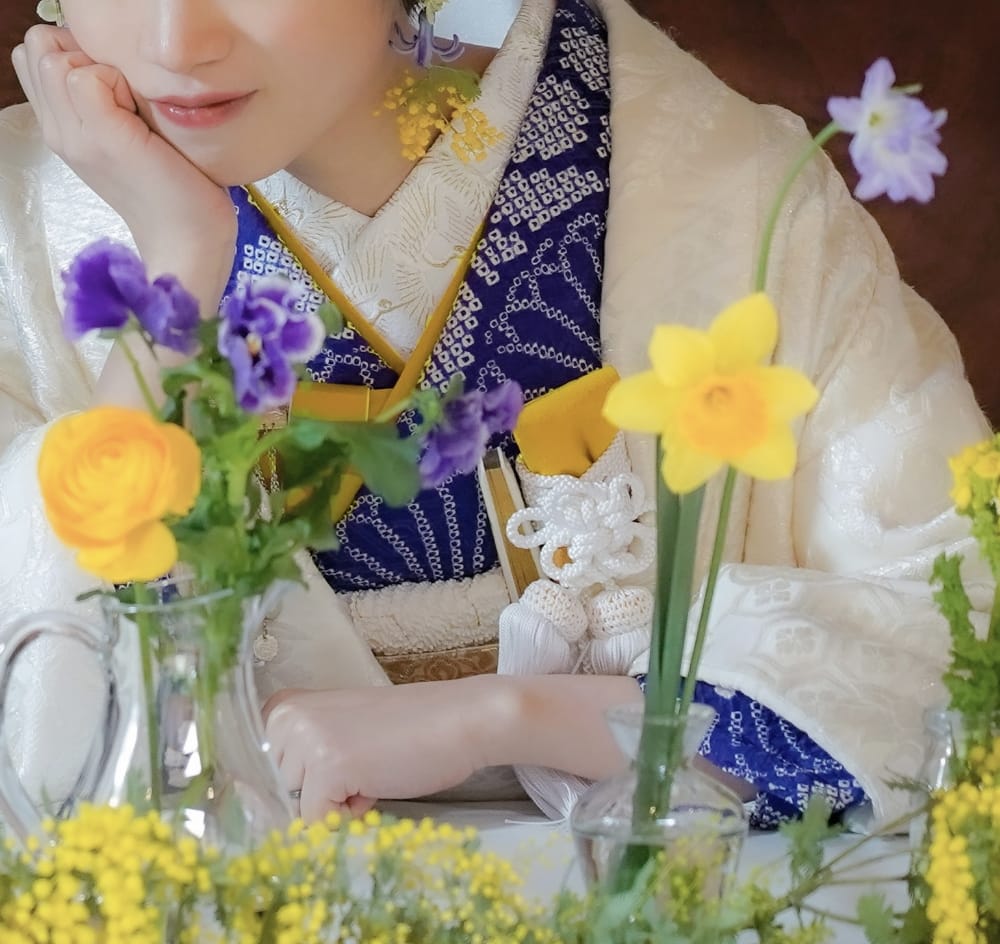 和装フォトウェディング・前撮り酒蔵通りオリジナルヘッドドレス